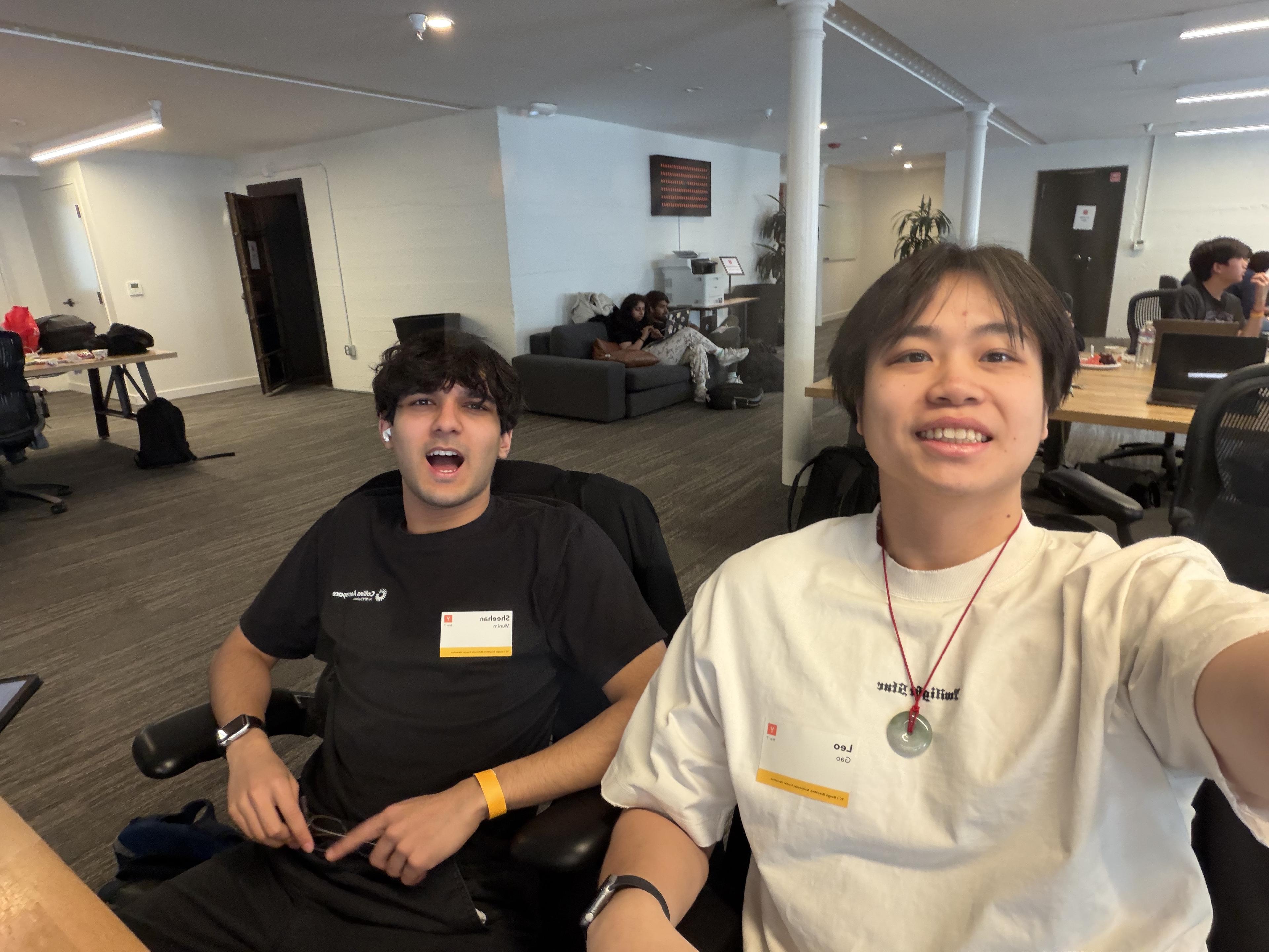 Four Echelon visits YC headquarters for the YC x Google DeepMind hackathon